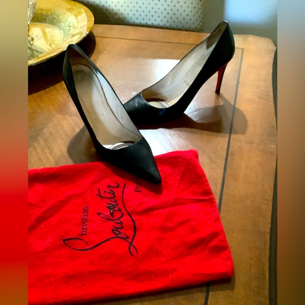 Christian Louboutin Black Leather Heels